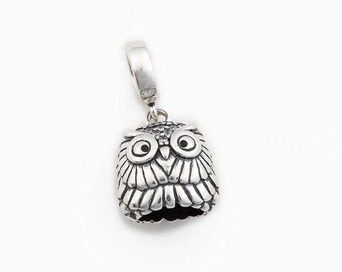 Cute Owl Pendant Charm | Silver Jewellery Charms, Personalised Gift for Her, Easter Owl Pendant Jewellery, Charms for Bracelet Necklace