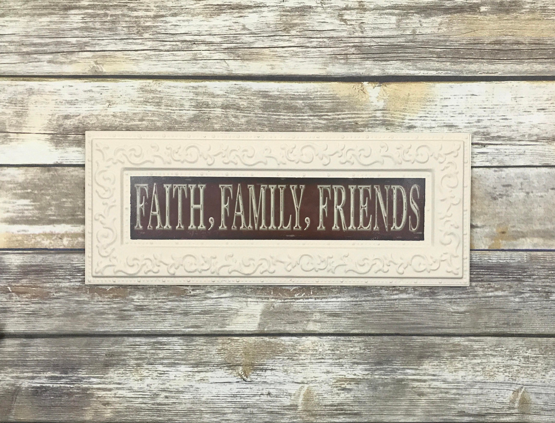 Faith Family Friends Sign Farmhouse Wall Decor Modern Farm