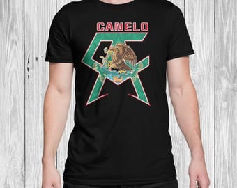 SAUL CANELO ALVAREZ Boxing Men T-Shirt Black Mexican Eagle
