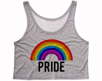 Rainbow pride crop tank, gay pride, pride rainbow, lgbt pride, pride flag, gay rainbow, gifts for gays, pride shirts, pride gifts
