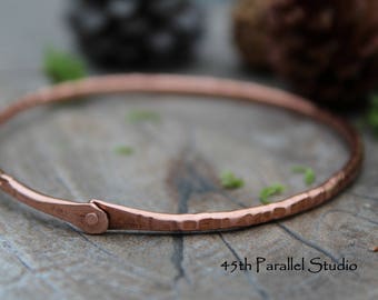 Hammered Copper Bangle, Bangle, Bangle Bracelet, Thin Copper Bangle, Copper Bracelet, Copper Jewelry, Hammered Copper Jewelry, Rustic Copper