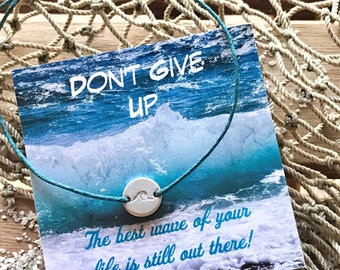 Inspirational Sea Wave Bracelet,Inspirational Bracelet for Women,Inspirational Silver Sea Wave Bracelet,Inspirational Christmas Gift for Her