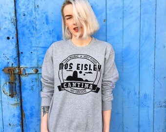 Mos Eisley Cantina, Star Wars Design | Grey Sweatshirt/Jumper