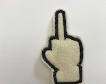 Middle Finger Emoji Applique Embroidery Design - 3 Sizes - Multiple Formats - Digital Instant Download
