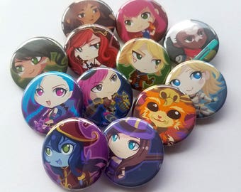 League of Legends Pinback Buttons