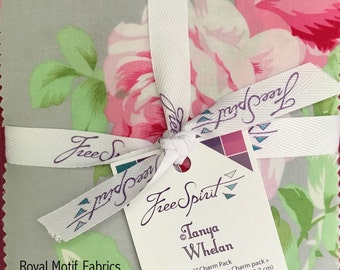 Free Spirit Charlotte 5" Charm Pack by Tanya Whelan - 42, 5" x 5" Precut Fabric Squares