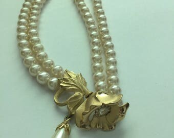 Vintage Signed Richelieu Faux Pearl Necklace, Richelieu, Vintage Jewelry, Richelieu Faux Pearls