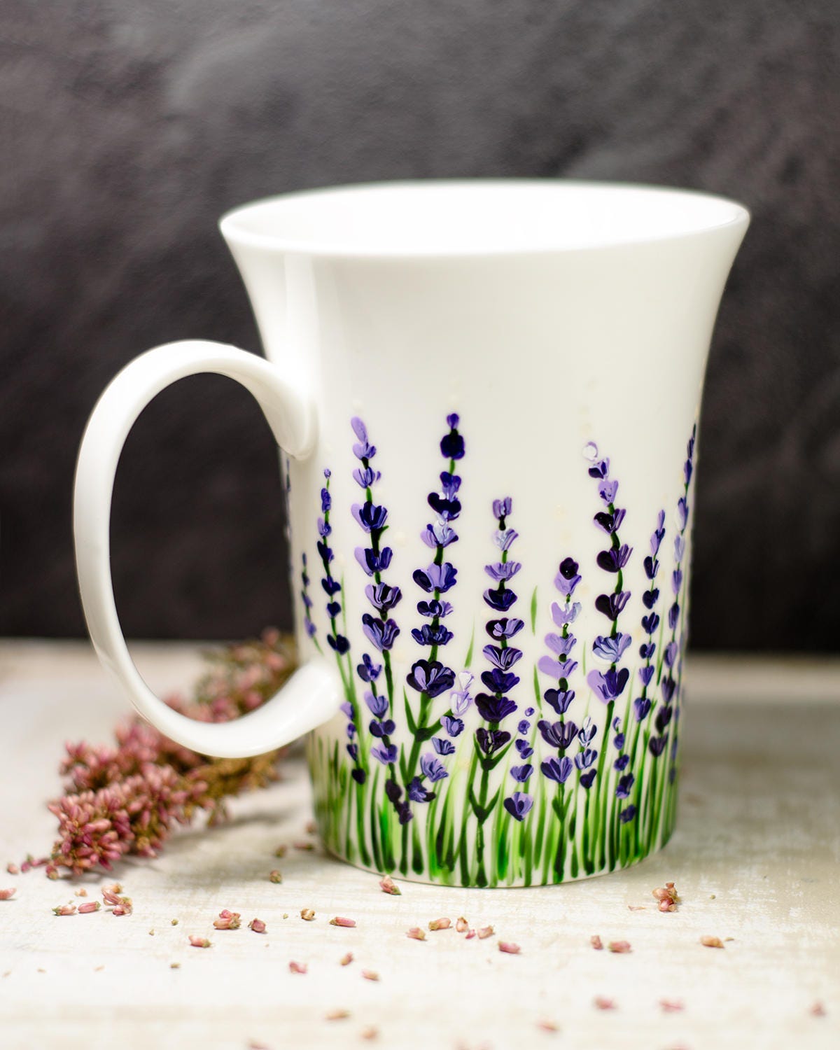 Lavender Coffee Mug Ceramic Cup Gift for Woman Custom mug