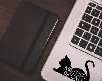 Game of Thrones inspired Pet Decal | Mother of Cats Car Vinyl Laptop Decal Sticker | Game of thrones
