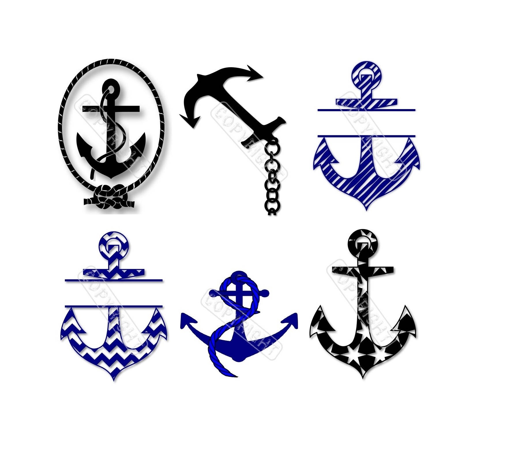 Download Anchor SVG files Anchor Split SVG cutting file