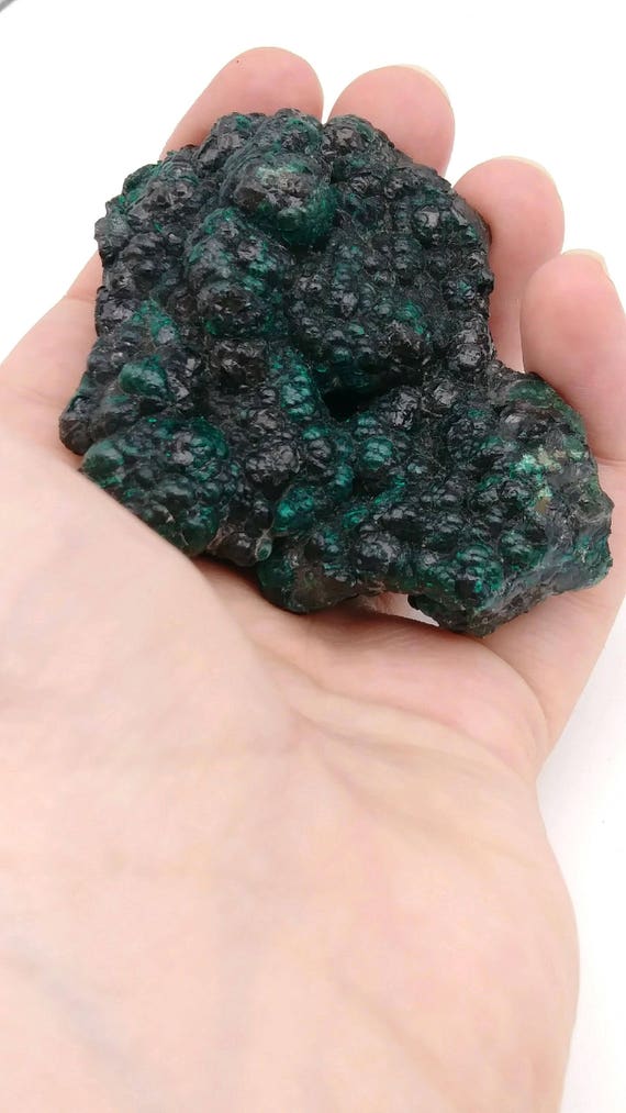 metallic black malachite botryoidal malachite crystal