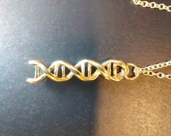 Spiral Chainmaille Sterling Silver Necklace DNA Jewelry
