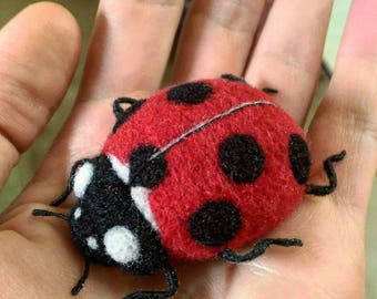Ladybird brooch | Etsy