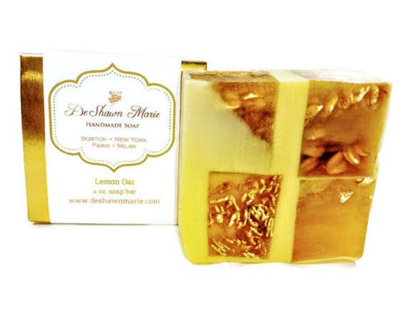 SOAP - Lemon Soap - Lemon Oat Scrub Soap - Oatmeal Soap - Vegan Soap - Handmade Soap- Soap Gift - Favors