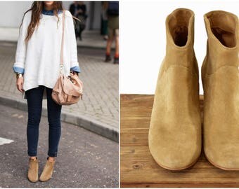 leather boots nude