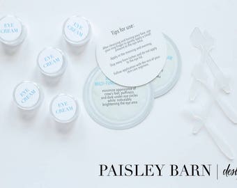 Eye Cream Travel Supplies Kit | mini facial, Rodan+Fields, travel, containers, stickers, business card, TSA, sample, skin