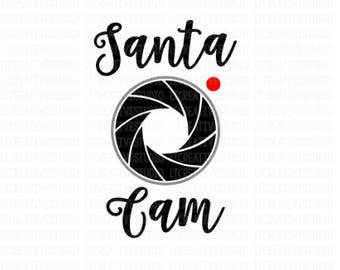 Santa Cam SVG, Santa Cam, Winter SVG, Christmas SVG, Silhouette Cut Files, Cricut Cut Files