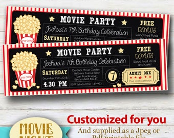 Outdoor movie invite | Etsy