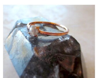 Engagement Ring Rose Cut Diamond Ring Diamond Engagement Ring Rose Gold Engagement Ring Diamond Ring Rose Gold Engagement Ring Engagement