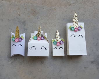 Unicorn gift bag // unicorn gift box // unicorn bag // unicorn box // unicorn party bag // unicorn party favor