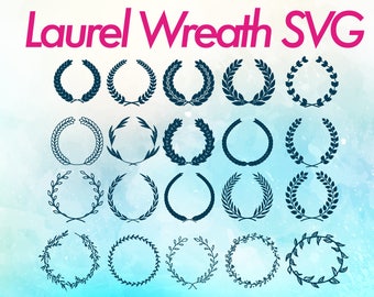 Laurel wreath svg / Wreath svg / Wreath png / Floral wreath svg / Laurel wreath dxf / Laurel wreaths / Flower wreath / Wreath svgs