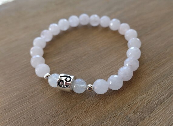 Cancer Bracelet Cancer Zodiac Bracelet Rose Quartz