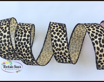 Cheetah print ribbon | Etsy