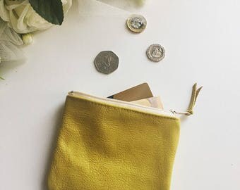 Porte-monnaie Cuir Mikimoto - Fabrication Italienne, Cuir Brun Grainé, Neuf Sans étiquette, Avec étui