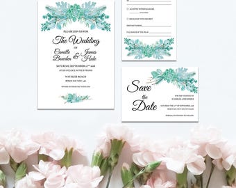 Frosted Succulents Wedding Set