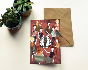 Northern Soul 'Keep the Faith' Dancing Illustration Birthday Greeting Card