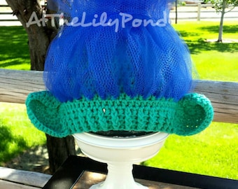 Troll hat, Branch Trolls Hat, Trolls birthday party, Branch Hat, Branch Hair, Trolls Hair, Birthday gift, Trolls Halloween Costume, Branch