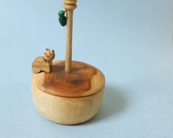 Wood, bear and Woodpecker tooth box
