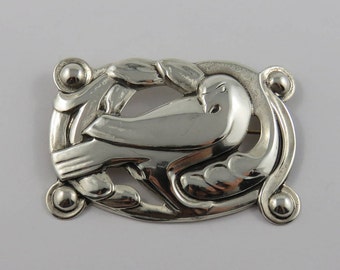 Sterling Silver Coro Dove Brooch