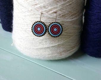 Earrings from recycled paper