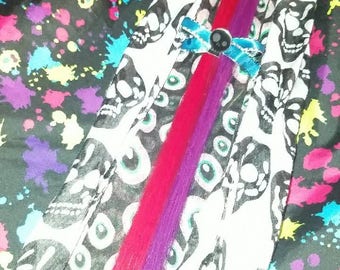 Raspberry Red & Royal Purple 18" Human Hair Extensions