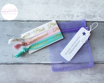 Hair Elastic Bands, Yoga Hair Ties, Ponytail Bracelet, Hair Elastic Bracelet, Hair Elastics, Bride Tribe, Bridesmaid Gift, Hairties