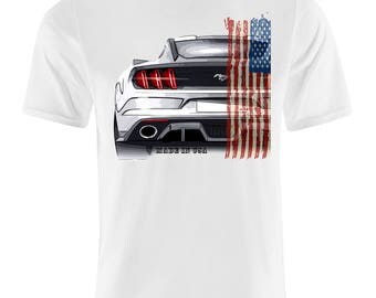 T-shirt Ford Mustang - Taille XL - Gris - Occasion Très Bon état