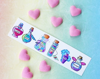 Best Friend Gift Self Care Harm Potion Tattoos ~ Temporary Tattoo ~ Mental Health Awareness ~ Affirmations Motivational Stickers ~ Kawaii