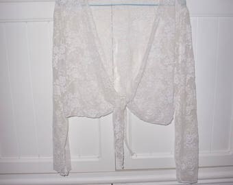 Vintage 1970's lace top size M