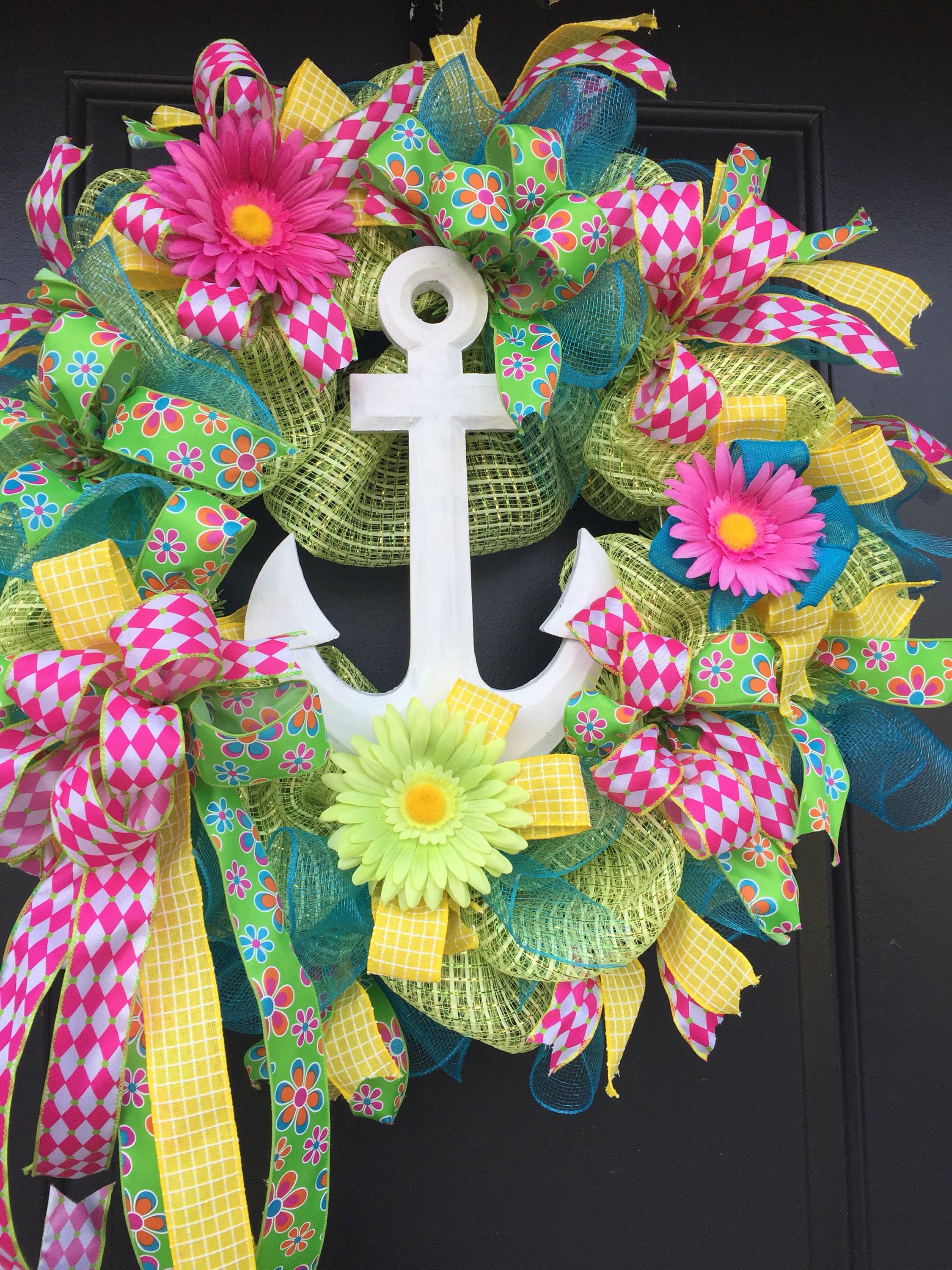 Wreath, Anchor WreathSummer Wreath, Front Door Wreath, Beach