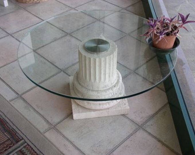 Custom Made Base in Marble for Table Original Made in Italy Home Living Dining Coffee Tables