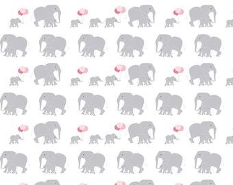 1 Yard Safari Party by Melissa Mortenson for Riley Blake Designs- 5602 White Elephants
