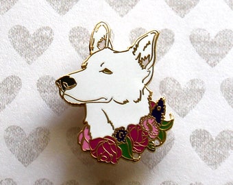 Dog Enamel Pin, Hard Enamel Pin, German Shepherd, Dog Lover Gift, Gift for Her, Gift for Him, German Shepherd Pin, Dog Lapel Pin, Birthday
