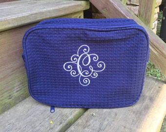 Monogram Cosmetic Bag, Personalized Makeup Bag, Monogram Makeup Bag, Bridesmaid Gift