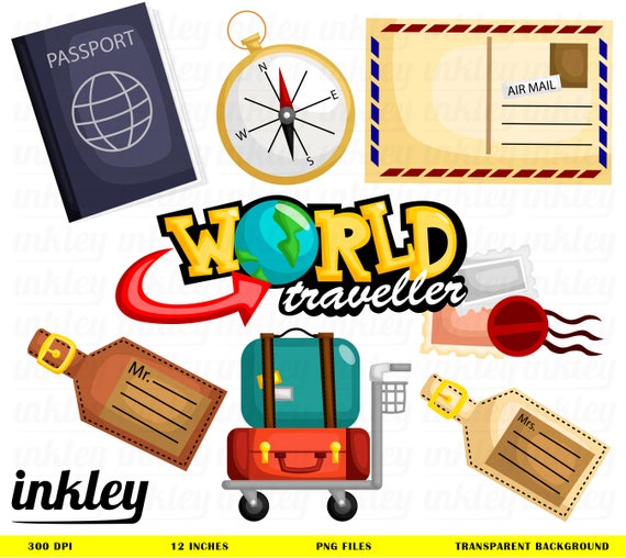 Travel Clipart Clip Art Png Passport Compass Luggage Mail Earth World Travel Clipart Clip Art Png Passport Compass Luggage Mail Earth World