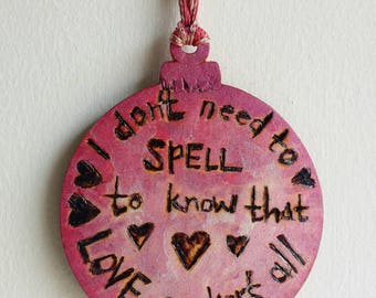 I don't need to spell to know that love conkers all