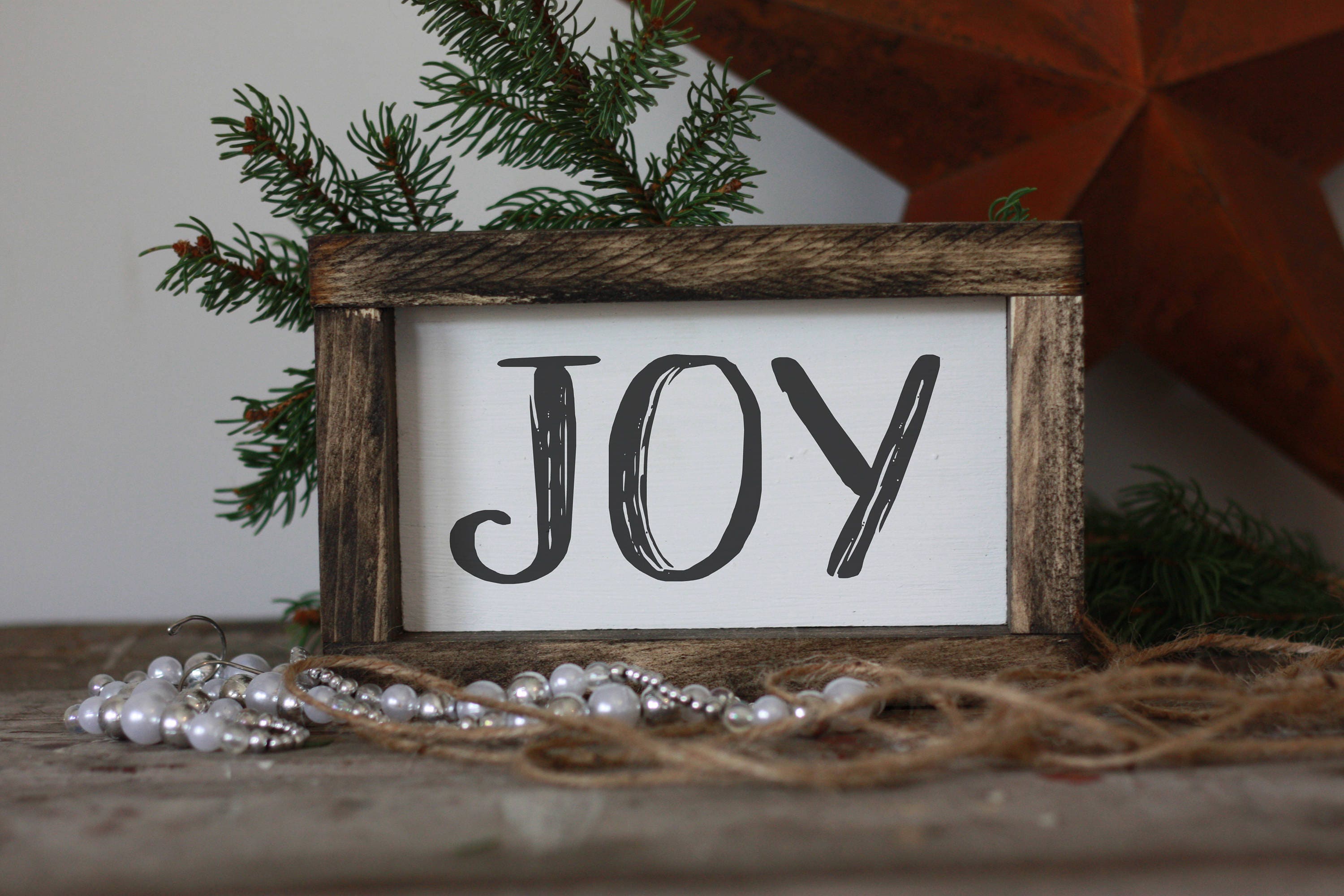 Joy sign mini wood sign Christmas signmodern farmhouse wall