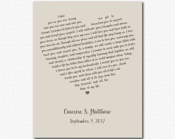 Wedding Gift for Couple Wedding Gifts Personalized Wedding Gift Ideas Wedding Gift for Bride Gift Wedding Vows Art Wedding Song Lyrics Art