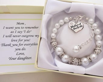 Mother of the bride Wedding Bracelet Mother of the Bride Bracelet Mother of the Bride Gift Brides mom gift mother of the bride jewelry gift
