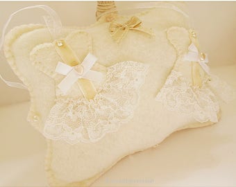 Coussin d\u0027alliance, coussin mariage romantique, coussin d\u0027alliances Corset shabby ,